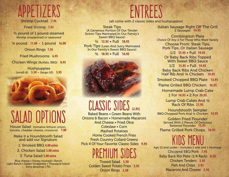 Houndstooth Cafe - Hanover, VA menu_pic