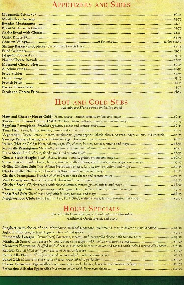 Ciro's Italian Pizzeria - Culpeper, VA menu_pic