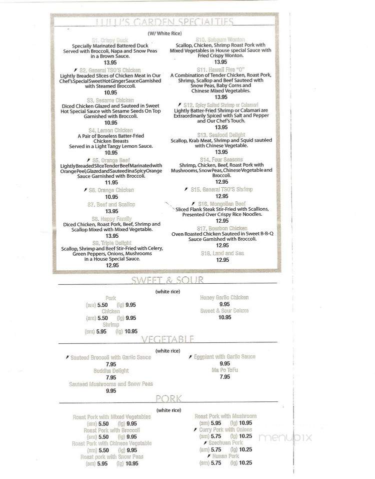 Lulu's Garden - Cape Coral, FL menu_pic