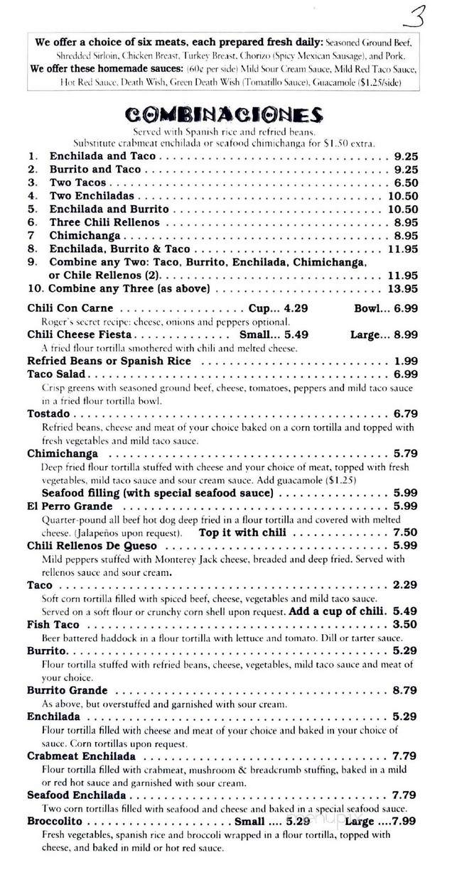 Casa Too Mucha - New Hartford, NY menu_pic
