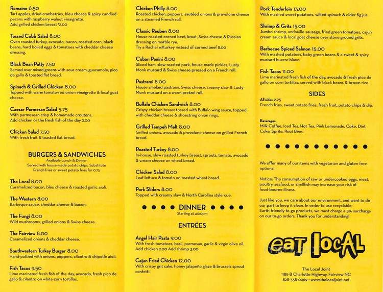 The Local Joint - Fairview, NC menu_pic