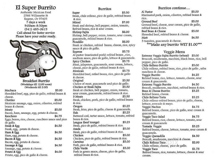El Super Burrito - Eugene, OR