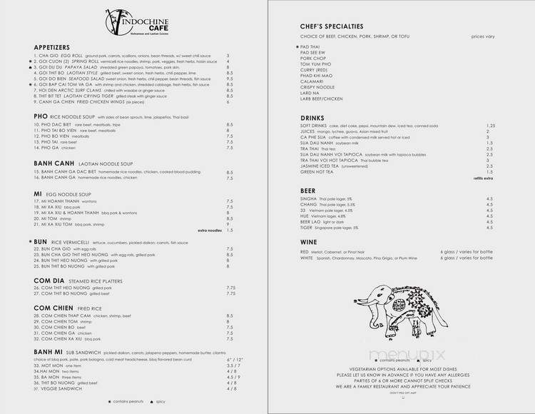Indochine Cafe - Columbus, OH menu_pic