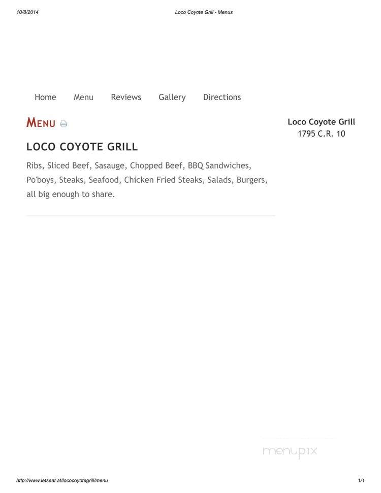 Loco Coyote Grill - Glen Rose, TX