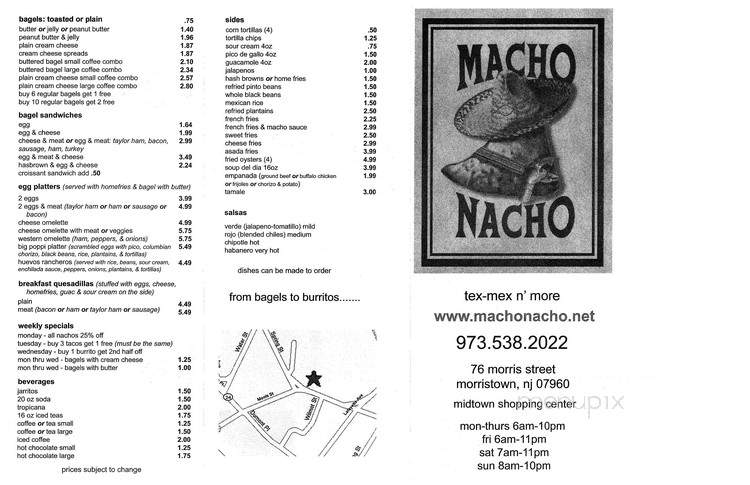 Macho Nacho - Morristown, NJ menu_pic