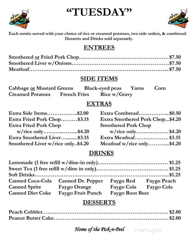 Cat Daddys Cafe - Shreveport, LA menu_pic