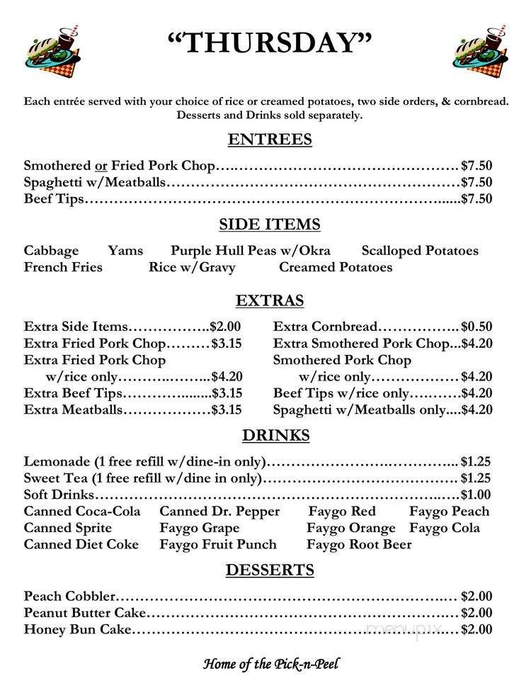 Cat Daddys Cafe - Shreveport, LA menu_pic