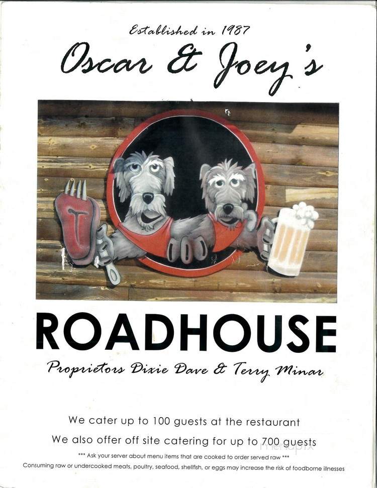Oscar & Joeys Roadhouse - Birch Run, MI menu_pic