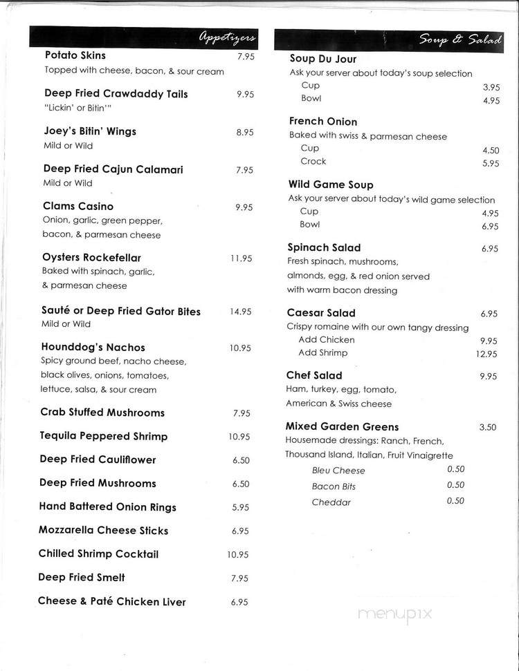 Oscar & Joeys Roadhouse - Birch Run, MI menu_pic