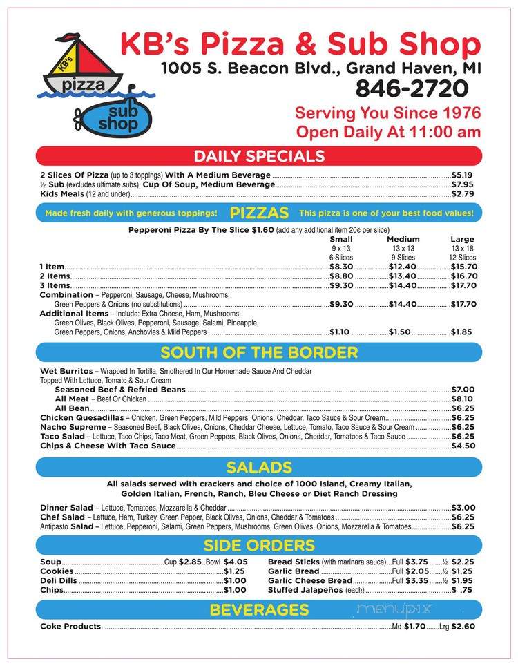 KB's Pizza & Sub Shop - Grand Haven, MI