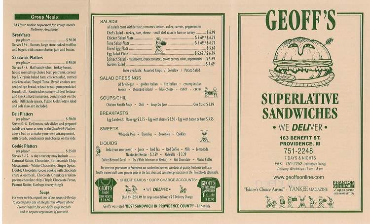 Geoff's Superlative Sandwiches - Providence, RI