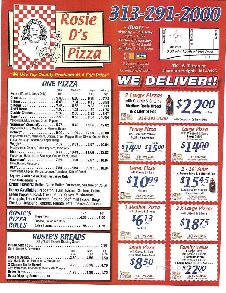 Rosie D's Pizza - Dearborn Heights, MI