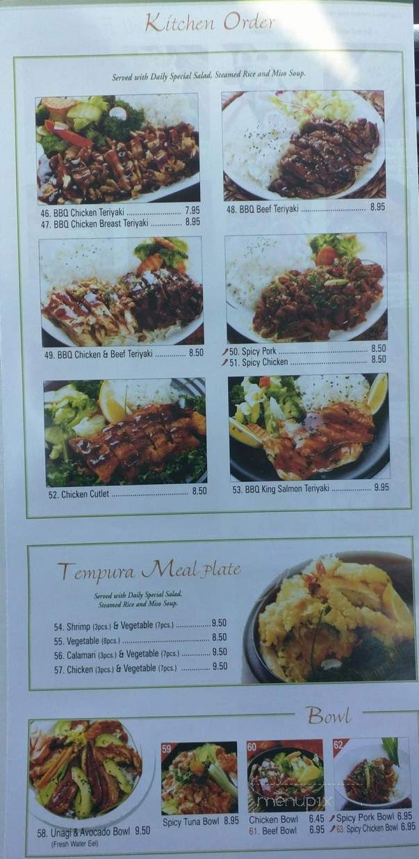 Maki Yaki - Santa Fe, NM menu_pic