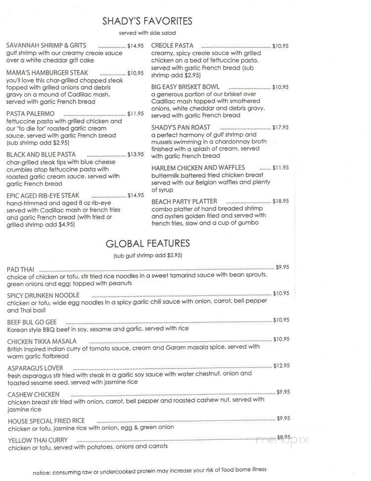 Shadys Global Grille & Oyster Bar - Biloxi, MS