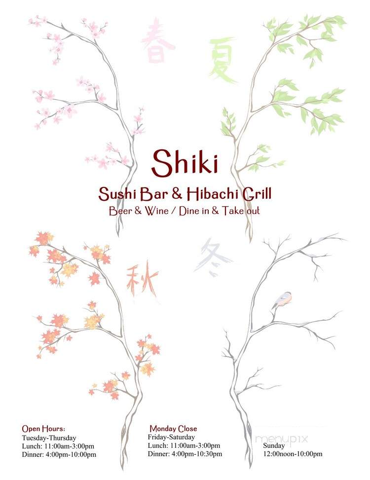 Shiki Sushi and Habachi - Chesapeake, VA menu_pic
