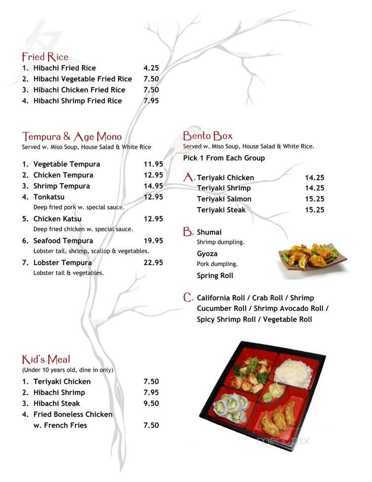 Shiki Sushi and Habachi - Chesapeake, VA menu_pic