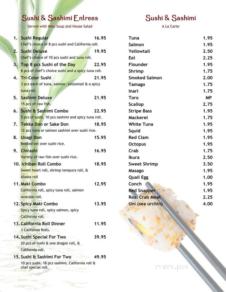 Shiki Sushi and Habachi - Chesapeake, VA menu_pic