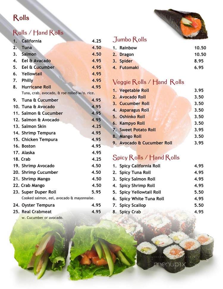 Shiki Sushi and Habachi - Chesapeake, VA menu_pic