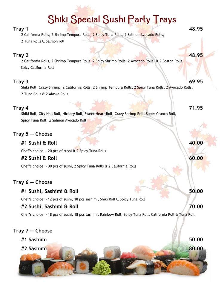 Shiki Sushi and Habachi - Chesapeake, VA menu_pic