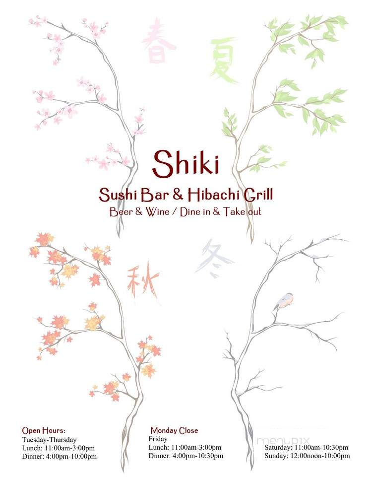 Shiki Sushi and Habachi - Chesapeake, VA menu_pic