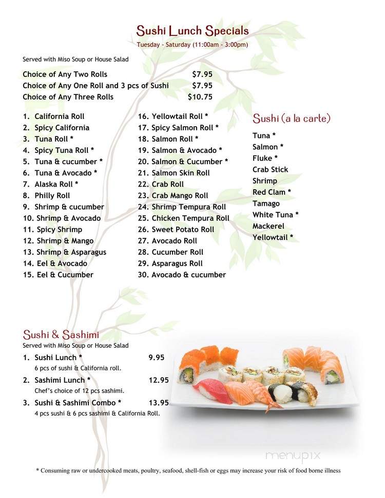 Shiki Sushi and Habachi - Chesapeake, VA menu_pic