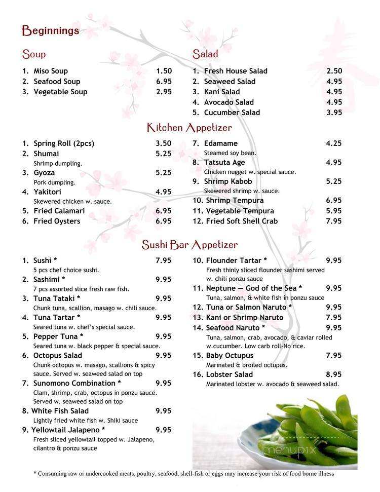 Shiki Sushi and Habachi - Chesapeake, VA menu_pic