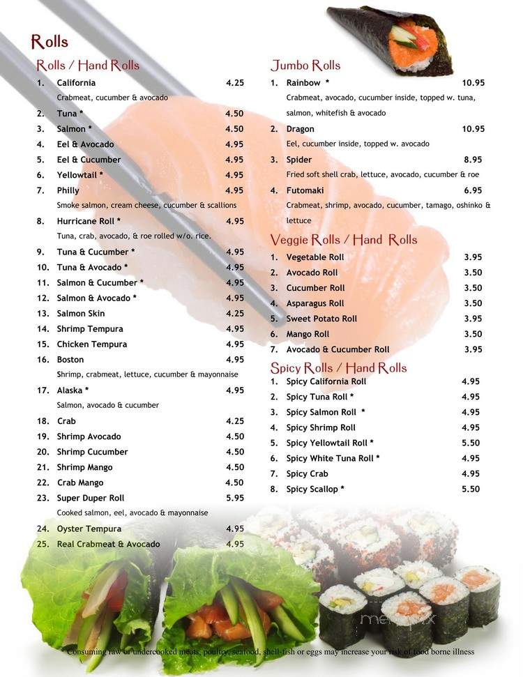 Shiki Sushi and Habachi - Chesapeake, VA menu_pic
