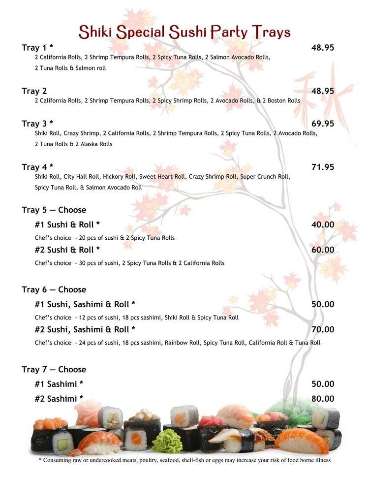 Shiki Sushi and Habachi - Chesapeake, VA menu_pic