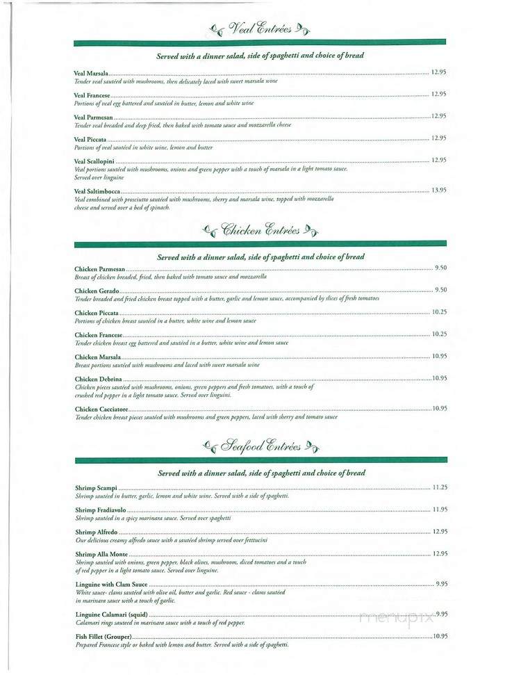 Napoli's Italian Restaurant - Winter Springs, FL menu_pic