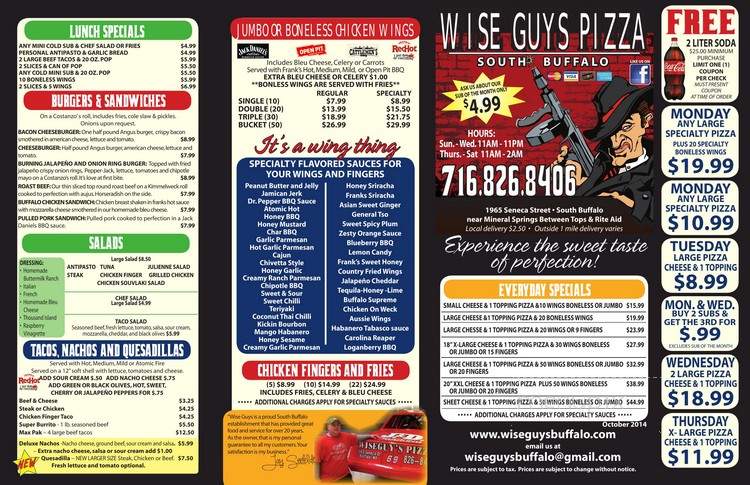 Artone's Pizza & Subs - Buffalo, NY menu_pic