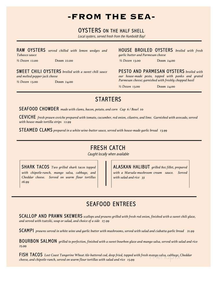 Shamus T Bones - Eureka, CA menu_pic