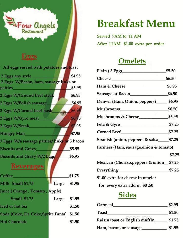 Four Angels - Franklin, WI menu_pic