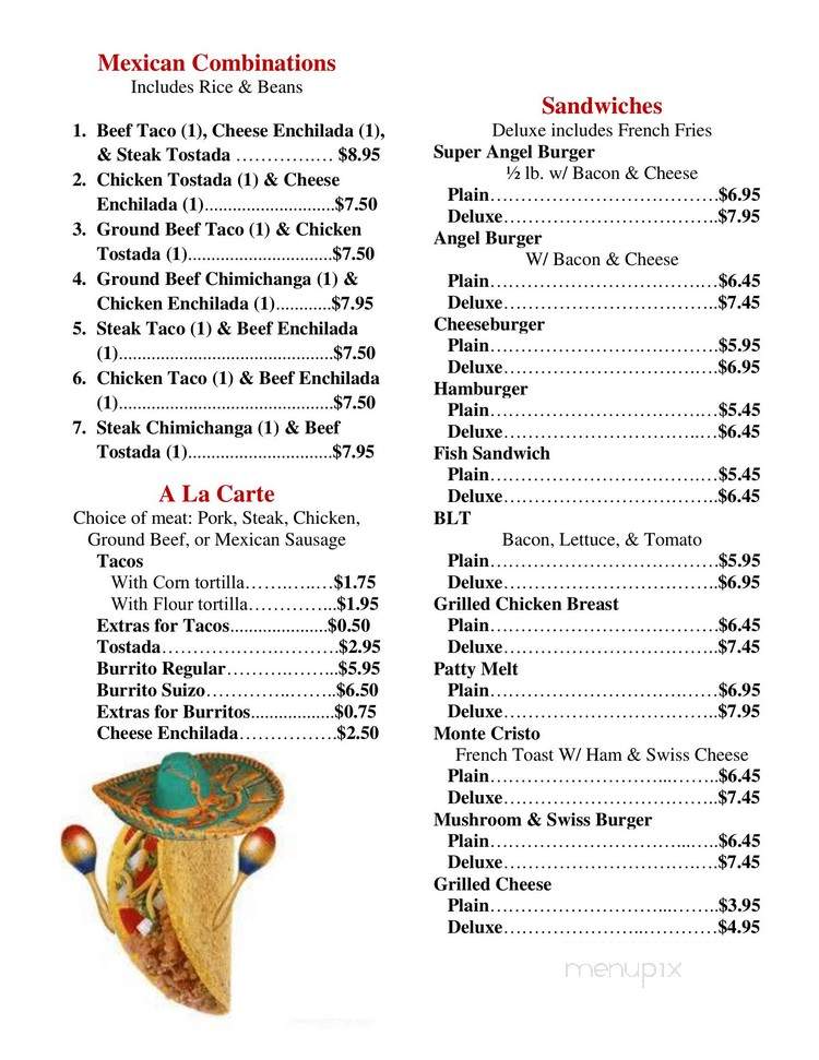 Four Angels - Franklin, WI menu_pic