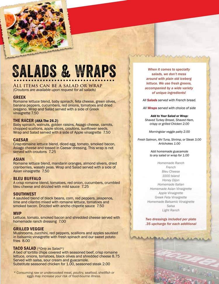 Deaks Pub & Grill - Stoughton, WI menu_pic