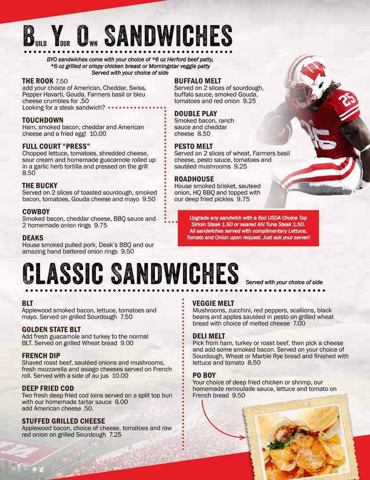 Deaks Pub & Grill - Stoughton, WI menu_pic