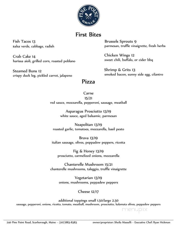 Pine Point Grille - Scarborough, ME menu_pic