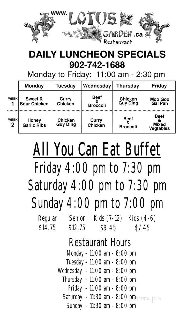 Lotus Gardens - Squamish, BC menu_pic