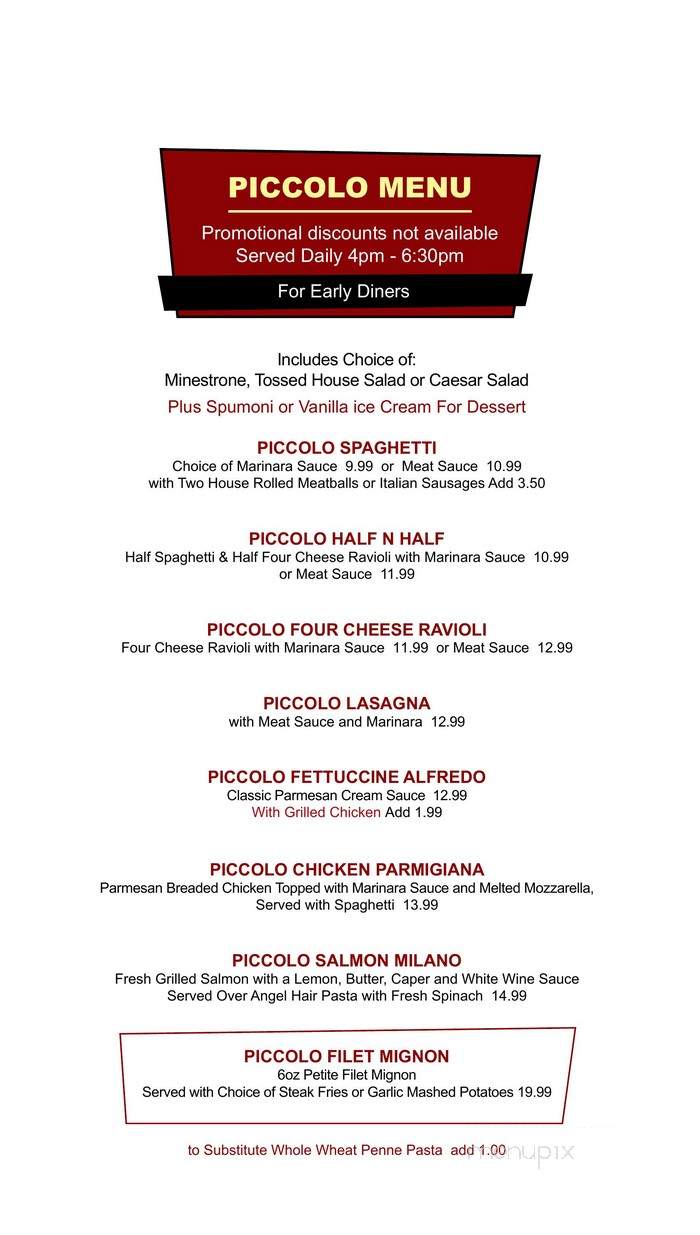 Village Inn Pizza Parlor - Lenoir, NC menu_pic