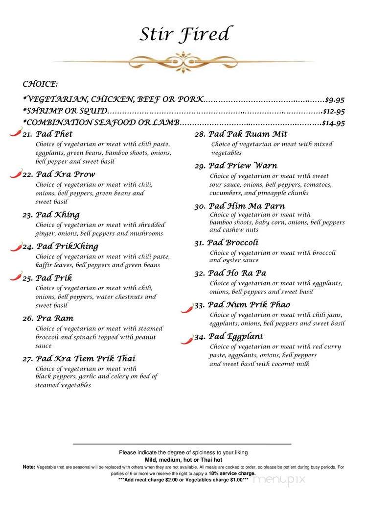 Thai Unique - Placerville, CA menu_pic