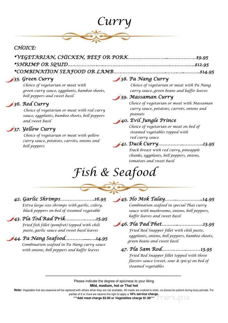 Thai Unique - Placerville, CA menu_pic