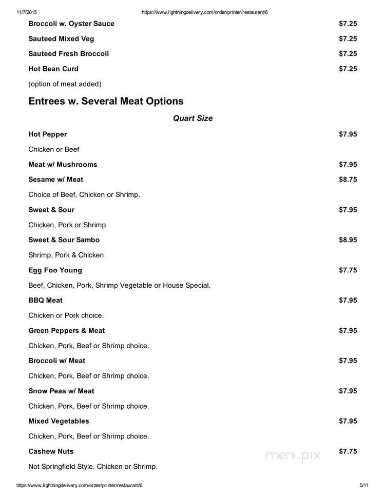 Happy China - Springfield, MO menu_pic