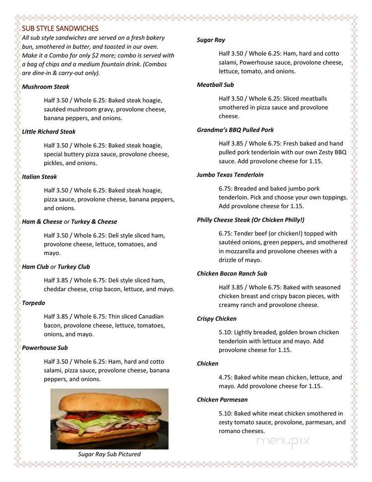Powerhouse Pizza - Camden, OH menu_pic