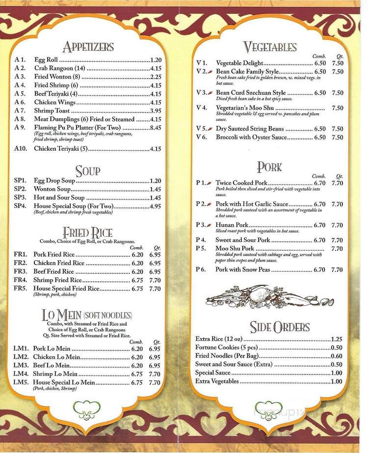 Peking Chinese Restaurant - Van Wert, OH menu_pic