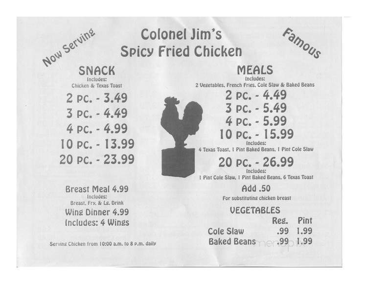 Mr D's - Henderson, KY menu_pic