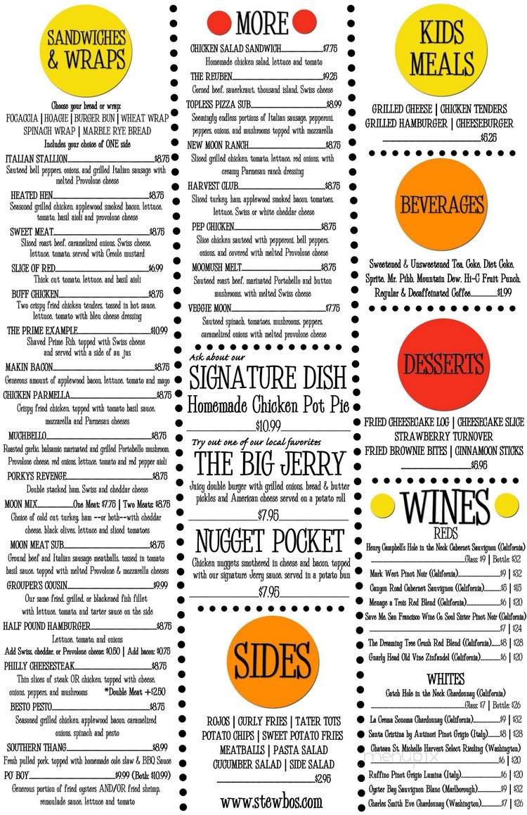 Harvest Moon - Albany, GA menu_pic