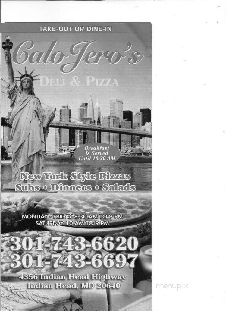 Calojero's Deli & Food Mart - Indian Head, MD menu_pic