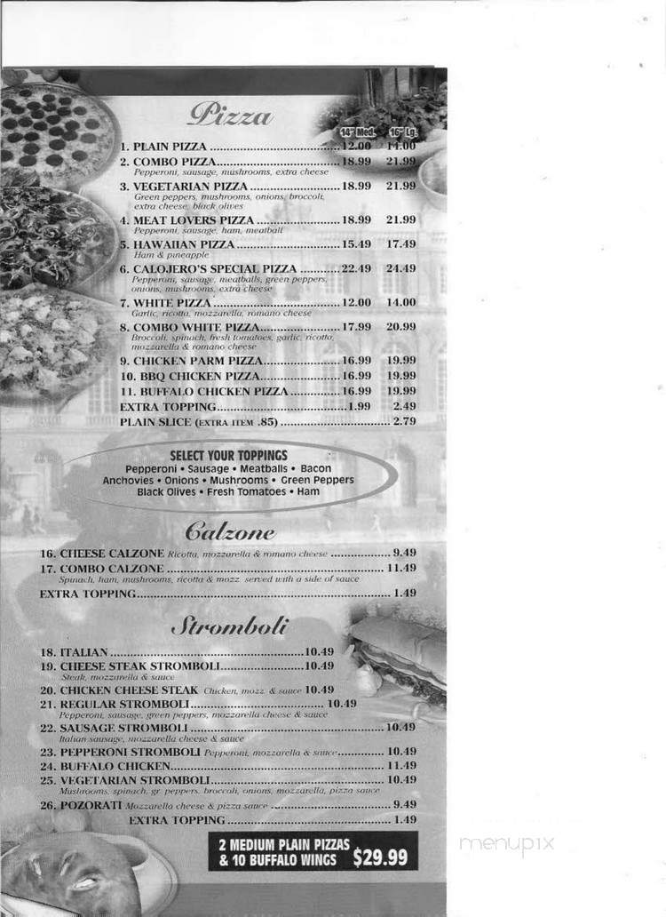 Calojero's Deli & Food Mart - Indian Head, MD menu_pic