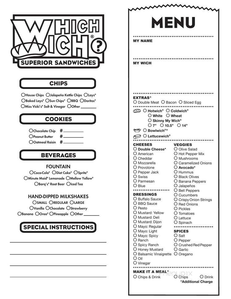 Which Wich Superior Sandwiches - Plainfield, IL menu_pic