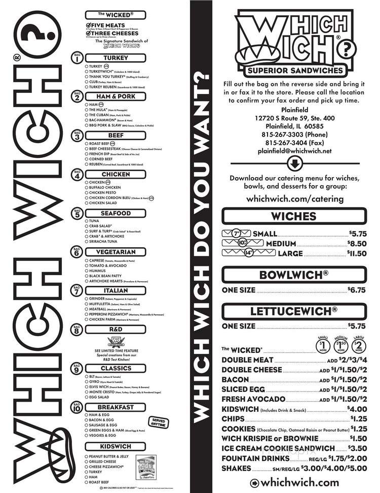 Which Wich Superior Sandwiches - Plainfield, IL menu_pic