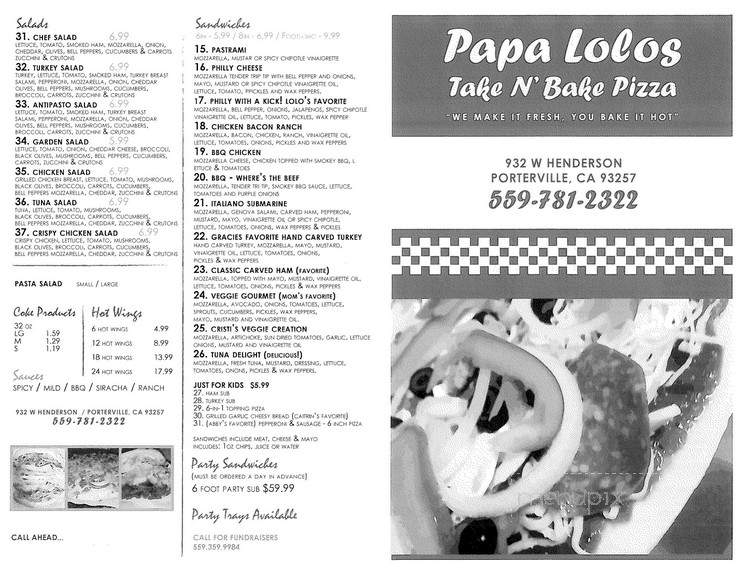 Papa Lolos - Porterville, CA menu_pic